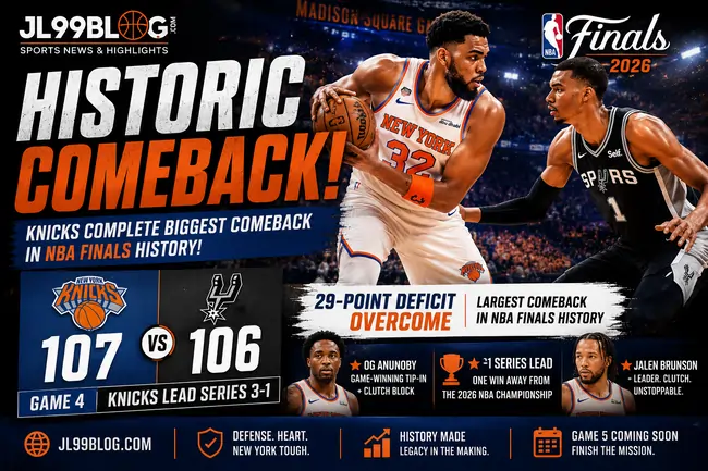 SPURS VS KNICKS GAME 4 1 Knicks NBA Finals Comeback